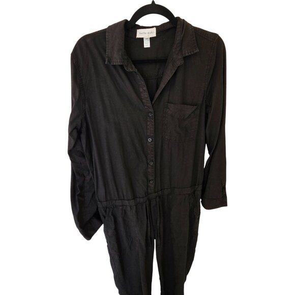 Bella Dahl Black Waist Cinche Romper Sz L - Picture 2 of 9